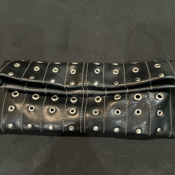 None Accessories - Black Studded Clutch